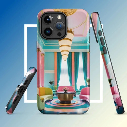 Ollieprint Art Deco Hotel Tough Case for iPhone® 11, 12, 13, 14, 15