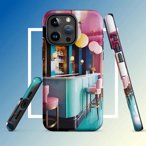 Ollieprint Art Deco Hotel Bar Tough Case for iPhone® 11, 12, 13, 14, 15