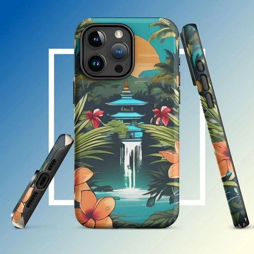 Ollieprint East Asia Paradise Artwork Tough Case for iPhone® 11, 12, 13, 14, 15