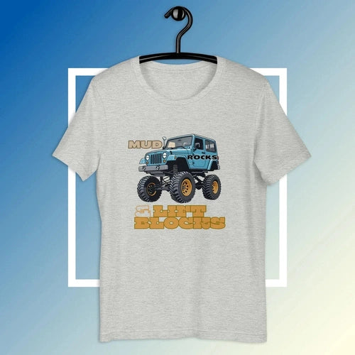 Mud Rocks and Lift Blocks Lifted Offroad Truck Tee t-shirt - Ollie Print Designs LLC