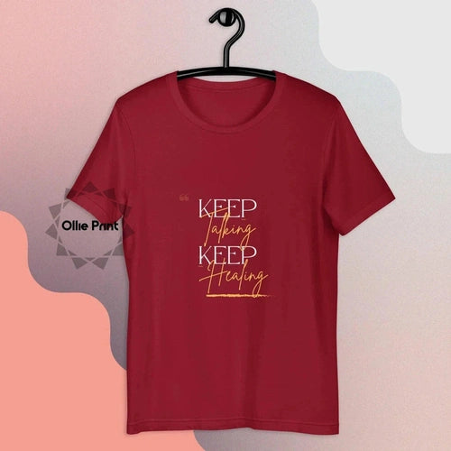 Keep Talking Keep Healing Mental Health Unisex t-shirt - Ollie Print Designs LLC