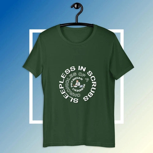 Healthcare Professional Sleepless In Scrubs Male Graphic T-shirt - Ollie Print Designs LLC