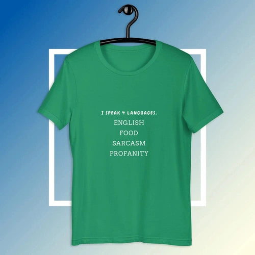 I Speak Four Languages Chef Tee T-shirt - Ollie Print Designs LLC