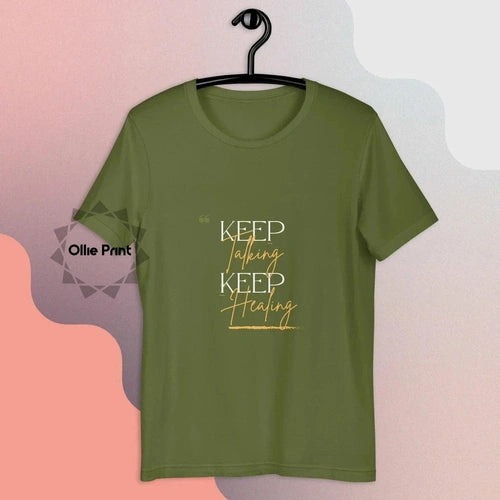 Keep Talking Keep Healing Mental Health Unisex t-shirt - Ollie Print Designs LLC
