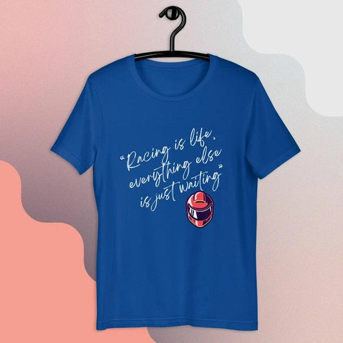 Racing is Life Steve McQueen Quote Unisex t-shirt - Ollie Print Designs LLC