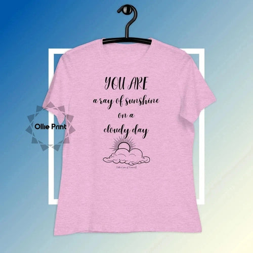 Women's Relaxed Sunshine on a cloudy Day Tee T-Shirt - Ollie Print Designs LLC
