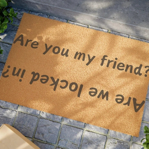 Are You My Friend? Are We Locked In? Not Like Us Doormat - Ollie Print Designs LLC