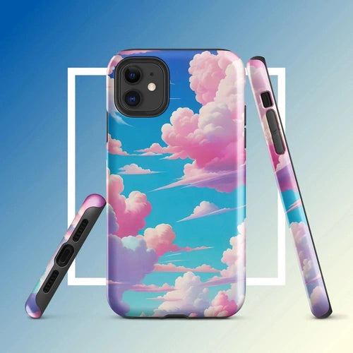 Ollieprint Cotton Candy Clouds Tough Case for iPhone® 11, 12, 13, 14, 15 - Ollie Print Designs LLC