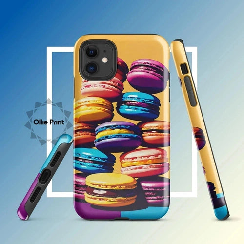 Ollieprint Delicious Macaron Tower Tough Case for iPhone® 11, 12, 13, 14, 15 - Ollie Print Designs LLC