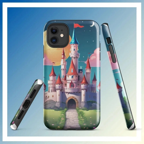 Ollieprint Fairytale Castle Artwork Tough Case for iPhone® 11, 12, 13, 14, 15 - Ollie Print Designs LLC