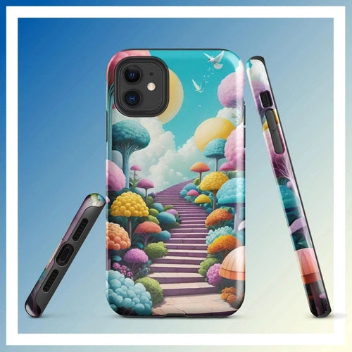 Ollieprint Stairway to the Sky Art Tough Case for iPhone® 11, 12, 13, 14, 15 - Ollie Print Designs LLC