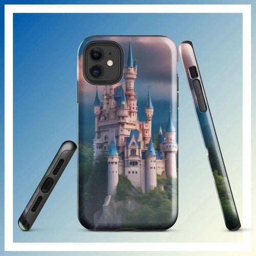 Ollieprint Surreal Castle on Hill Artwork Tough Case for iPhone® 11, 12, 13, 14, 15 - Ollie Print Designs LLC