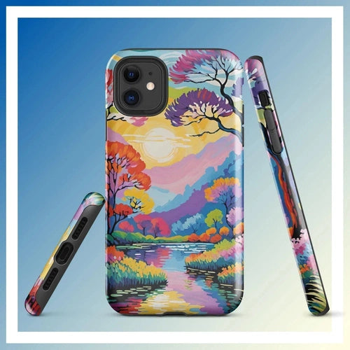 Ollie Print Lakeside Retreat iPhone® 11, 12, 13, 14, 15 Tough Case - Ollie Print Designs LLC