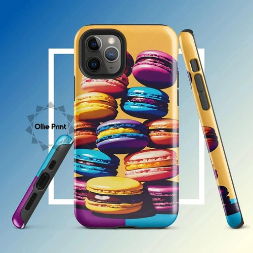 Ollieprint Delicious Macaron Tower Tough Case for iPhone® 11, 12, 13, 14, 15 - Ollie Print Designs LLC