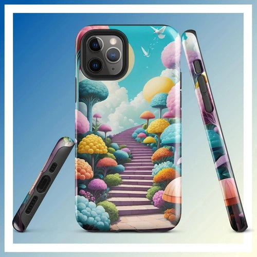 Ollieprint Stairway to the Sky Art Tough Case for iPhone® 11, 12, 13, 14, 15 - Ollie Print Designs LLC