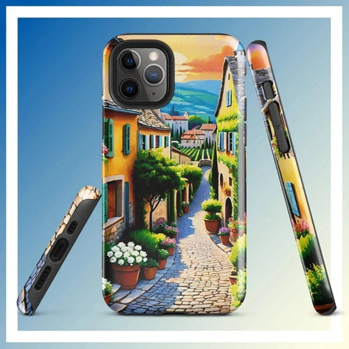 Ollieprint French Country Village Artwork Tough Case for iPhone® 11, 12, 13, 14, 15 - Ollie Print Designs LLC