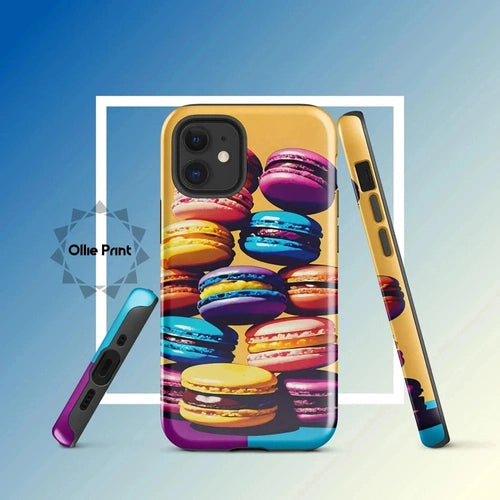 Ollieprint Delicious Macaron Tower Tough Case for iPhone® 11, 12, 13, 14, 15 - Ollie Print Designs LLC