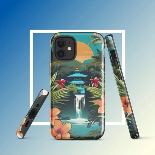 Ollieprint East Asia Paradise Artwork Tough Case for iPhone® 11, 12, 13, 14, 15 - Ollie Print Designs LLC