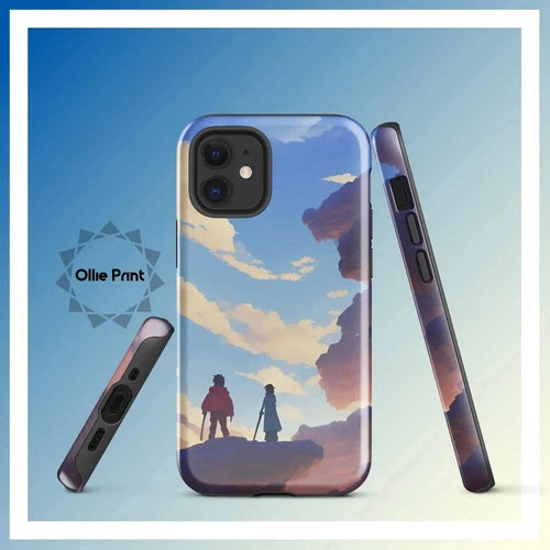 Ollieprint Anime Style Cloud Walkers Art Tough Case for iPhone® 11, 12, 13, 14, 15 - Ollie Print Designs LLC