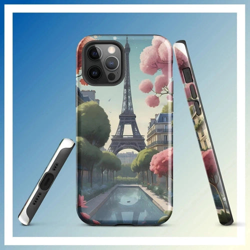 Parisian Chic: Eiffel Tower Art Tough Case for iPhone® 11 - 15 - Ollie Print Designs LLC