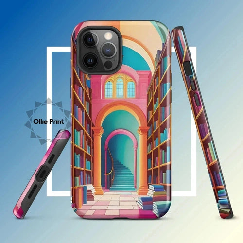 Ollieprint Enchanting Library Art Tough Case for iPhone® 11, 12, 13, 14, 15 - Ollie Print Designs LLC