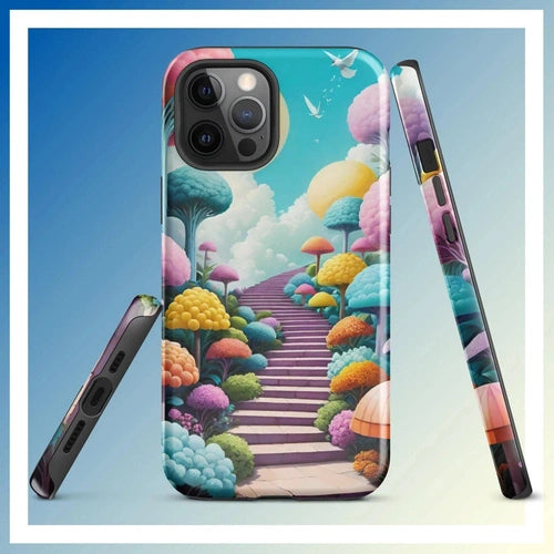 Ollieprint Stairway to the Sky Art Tough Case for iPhone® 11, 12, 13, 14, 15 - Ollie Print Designs LLC