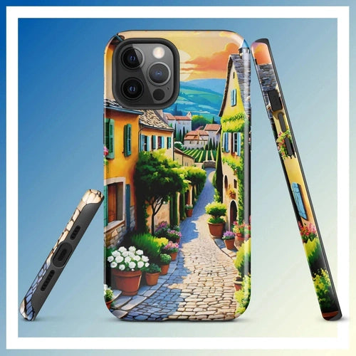 Ollieprint French Country Village Artwork Tough Case for iPhone® 11, 12, 13, 14, 15 - Ollie Print Designs LLC