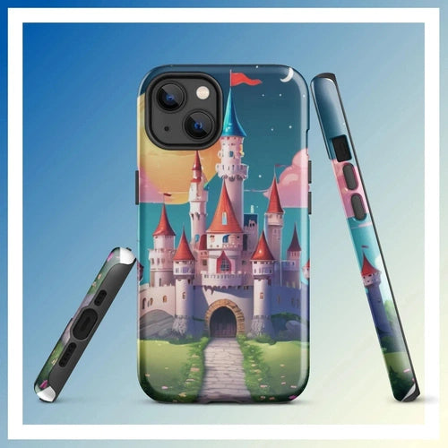 Ollieprint Fairytale Castle Artwork Tough Case for iPhone® 11, 12, 13, 14, 15 - Ollie Print Designs LLC