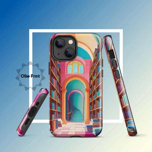 Ollieprint Enchanting Library Art Tough Case for iPhone® 11, 12, 13, 14, 15 - Ollie Print Designs LLC