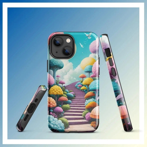 Ollieprint Stairway to the Sky Art Tough Case for iPhone® 11, 12, 13, 14, 15 - Ollie Print Designs LLC