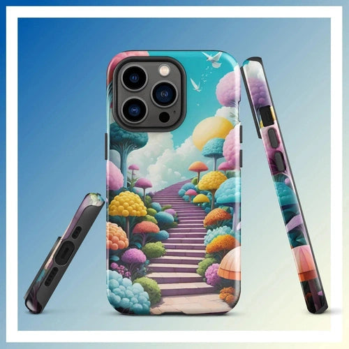 Ollieprint Stairway to the Sky Art Tough Case for iPhone® 11, 12, 13, 14, 15 - Ollie Print Designs LLC