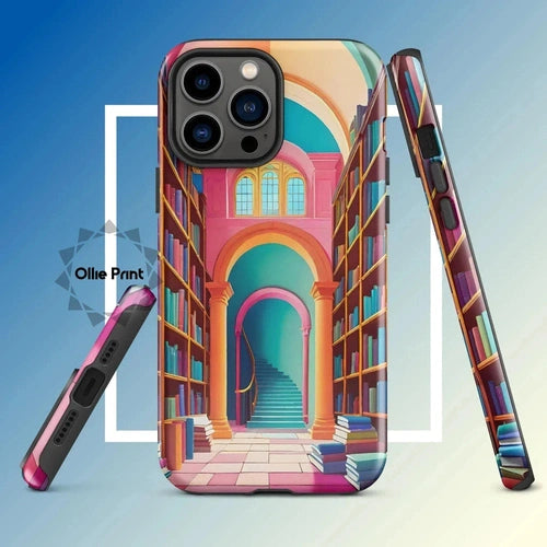 Ollieprint Enchanting Library Art Tough Case for iPhone® 11, 12, 13, 14, 15 - Ollie Print Designs LLC