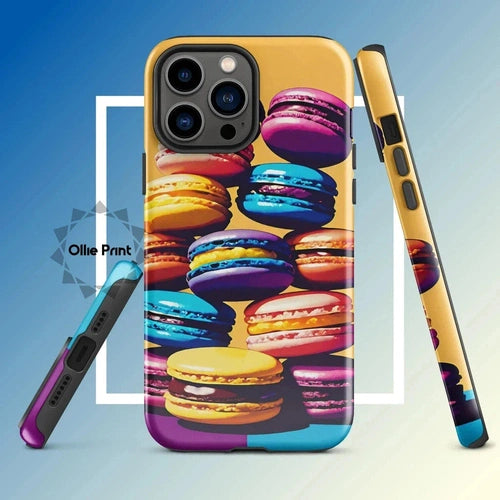 Ollieprint Delicious Macaron Tower Tough Case for iPhone® 11, 12, 13, 14, 15 - Ollie Print Designs LLC