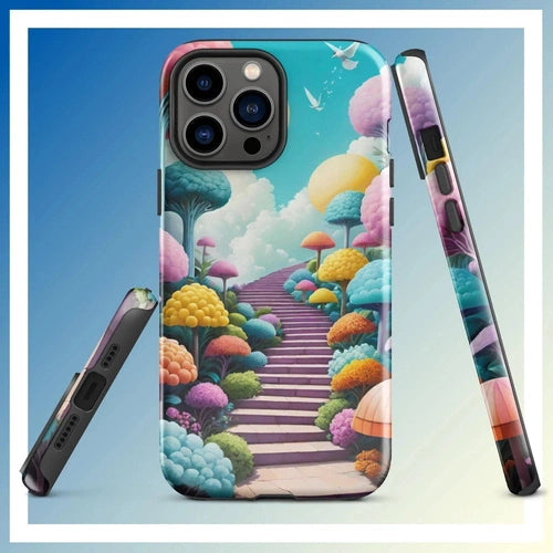 Ollieprint Stairway to the Sky Art Tough Case for iPhone® 11, 12, 13, 14, 15 - Ollie Print Designs LLC