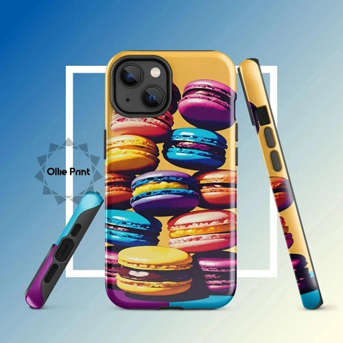 Ollieprint Delicious Macaron Tower Tough Case for iPhone® 11, 12, 13, 14, 15 - Ollie Print Designs LLC