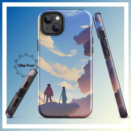 Ollieprint Anime Style Cloud Walkers Art Tough Case for iPhone® 11, 12, 13, 14, 15 - Ollie Print Designs LLC