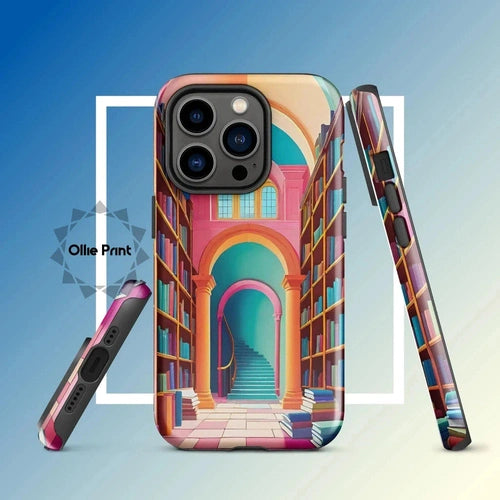 Ollieprint Enchanting Library Art Tough Case for iPhone® 11, 12, 13, 14, 15 - Ollie Print Designs LLC