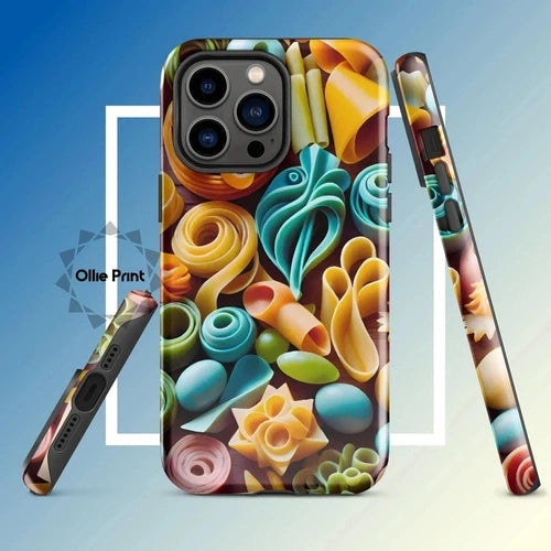 Ollieprint Pasta Shapes Art Tough Case for iPhone® - Ollie Print Designs LLC