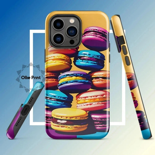 Ollieprint Delicious Macaron Tower Tough Case for iPhone® 11, 12, 13, 14, 15 - Ollie Print Designs LLC