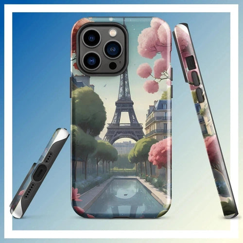 Parisian Chic: Eiffel Tower Art Tough Case for iPhone® 11 - 15 - Ollie Print Designs LLC