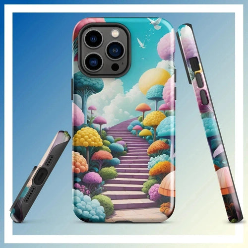 Ollieprint Stairway to the Sky Art Tough Case for iPhone® 11, 12, 13, 14, 15 - Ollie Print Designs LLC