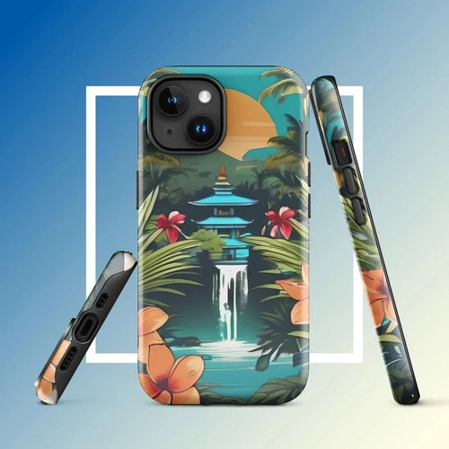 Ollieprint East Asia Paradise Artwork Tough Case for iPhone® 11, 12, 13, 14, 15