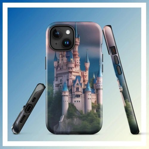 Ollieprint Surreal Castle on Hill Artwork Tough Case for iPhone® 11, 12, 13, 14, 15 - Ollie Print Designs LLC