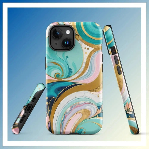 Ollie Print Marble Mosaic Tough Case for iPhone® 11, 12, 13, 14, 15