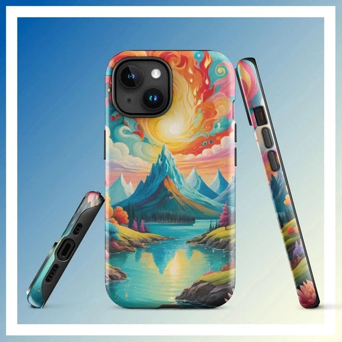 Ollie Print Fire and Water Art Tough Case for iPhone® 11, 12, 13, 14, 15