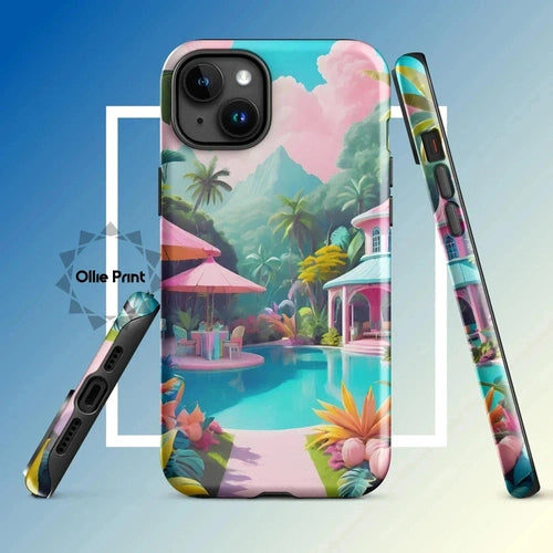 Ollieprint Pastel Pool Artwork Tough Case for iPhone® 11, 12, 13, 14, 15