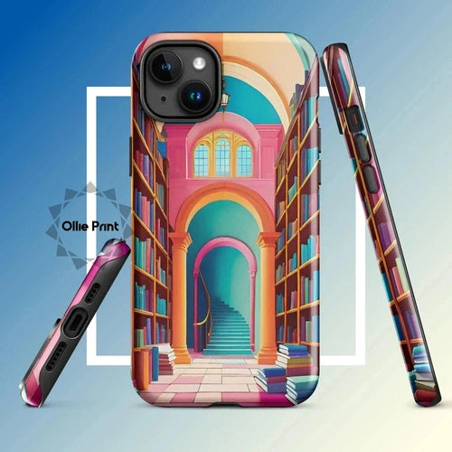 Ollieprint Enchanting Library Art Tough Case for iPhone® 11, 12, 13, 14, 15