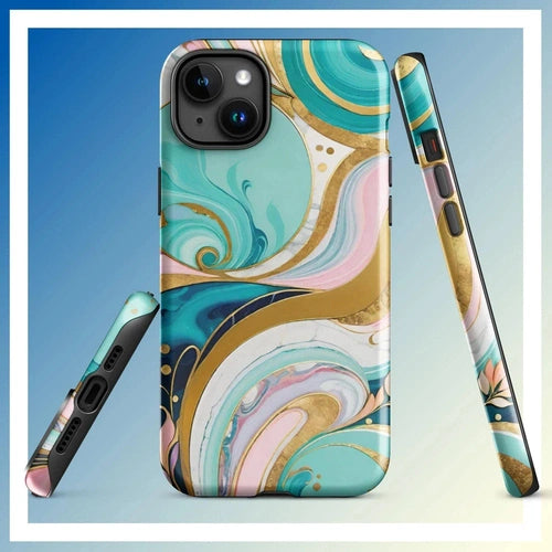 Ollie Print Marble Mosaic Tough Case for iPhone® 11, 12, 13, 14, 15