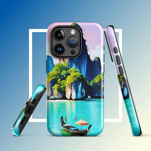 Ollieprint Thai Paradise Art Tough Case for iPhone® 11, 12, 13, 14, 15