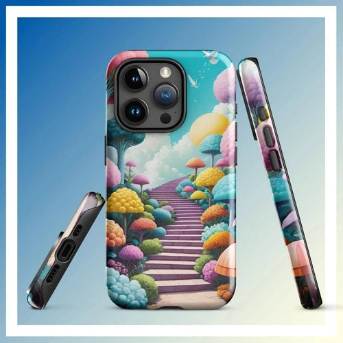 Ollieprint Stairway to the Sky Art Tough Case for iPhone® 11, 12, 13, 14, 15